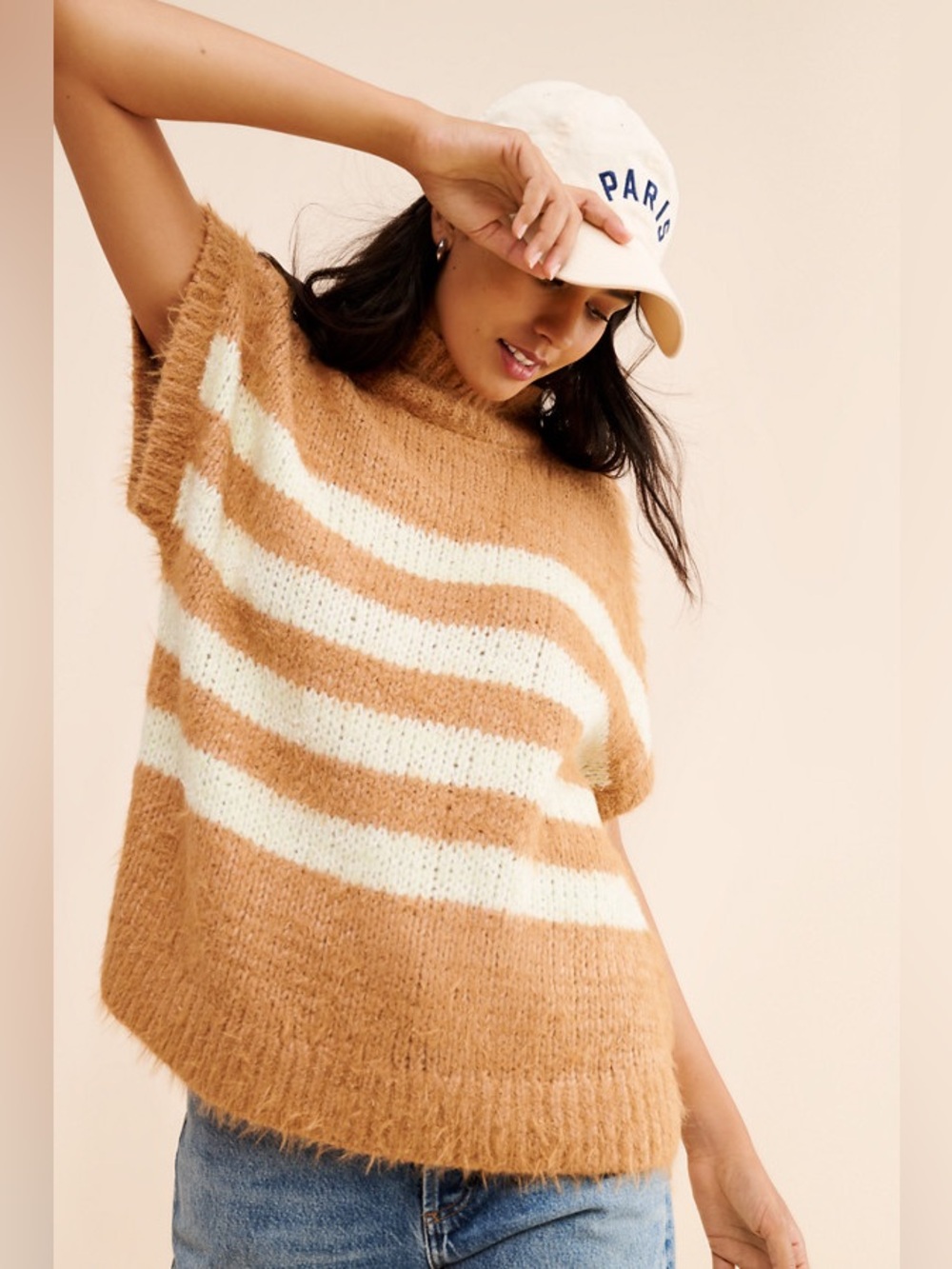 Pilcro Mock Neck Short Sleeve Sweater
